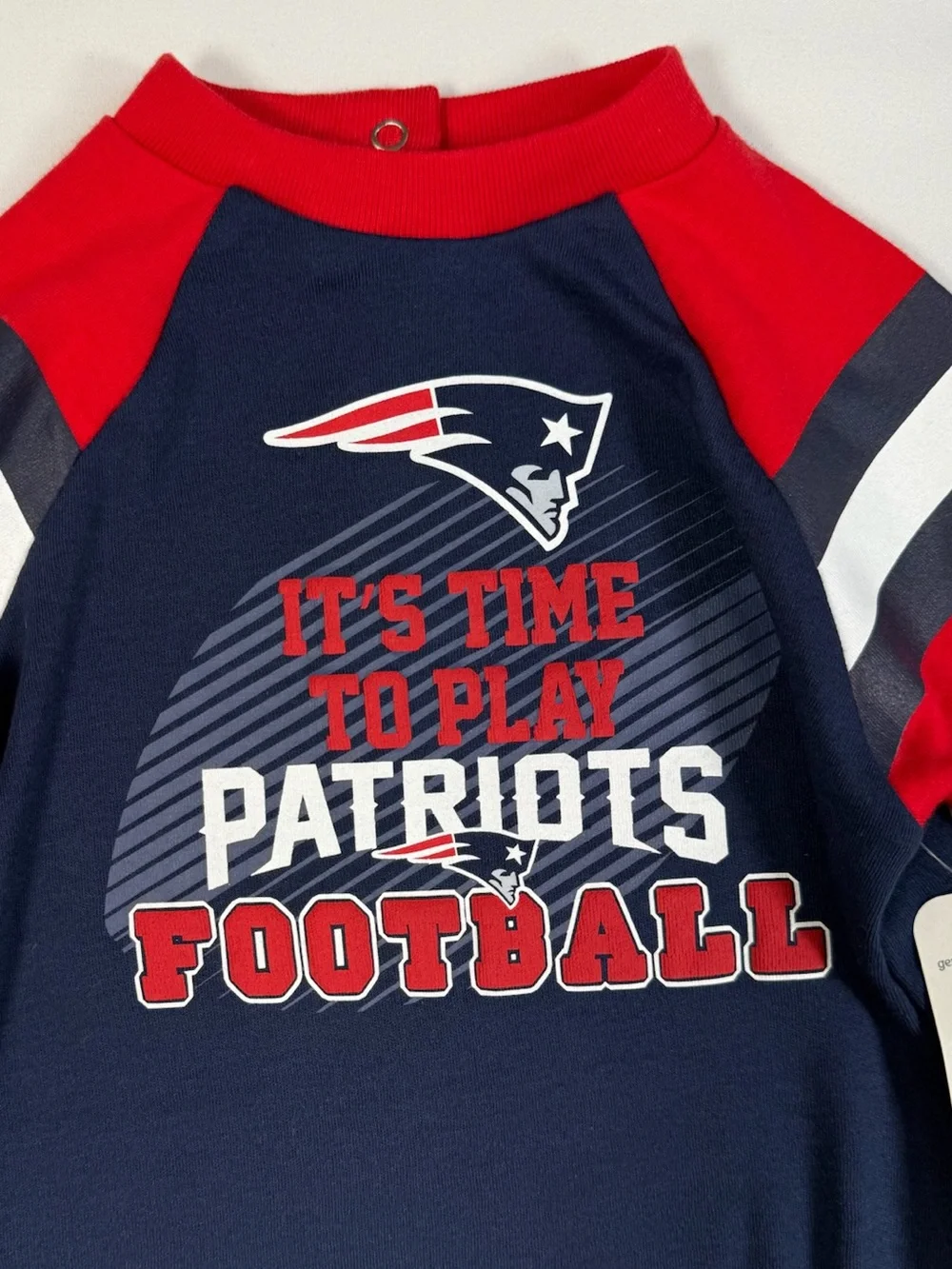NWT‎ NFL TEAM APPAREL X GERBER New England Patriots Sleep 'n Play Coverall 3-6M